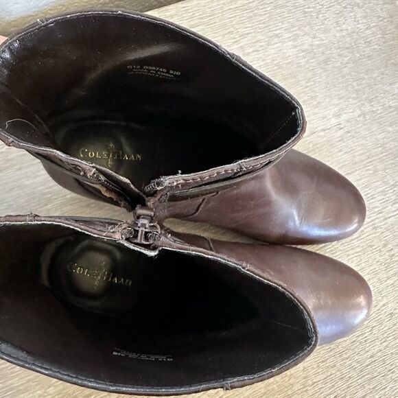 Cole Haan Nike Air Brown Leather Ankle Boots 9.5 - Picture 6 of 7